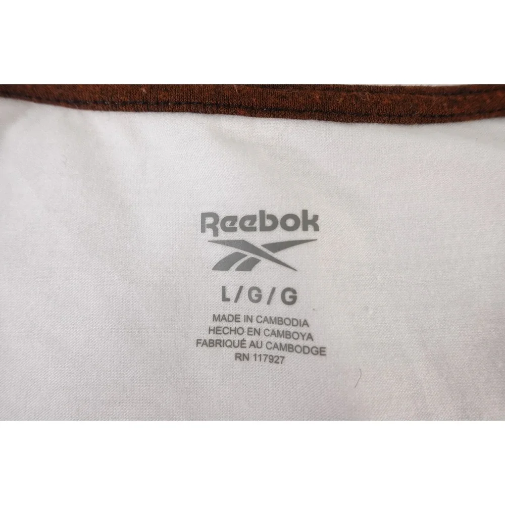 Reebok Men's Size XL White Black Logo Sleeveless Pullover T-Shirt - Picture 4 of 8